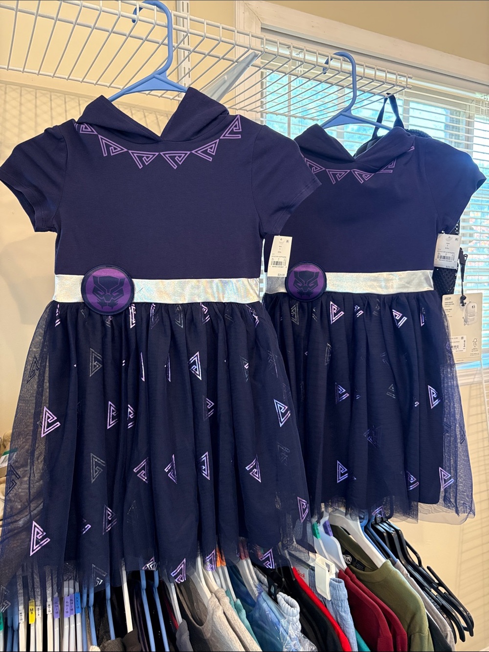 Marvel Girls Purple Hooded Superhero Dress Costume with Silver Belt